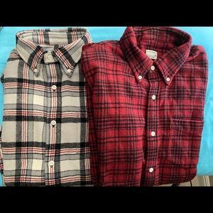 Club Monaco heavy wool button up lot of 2